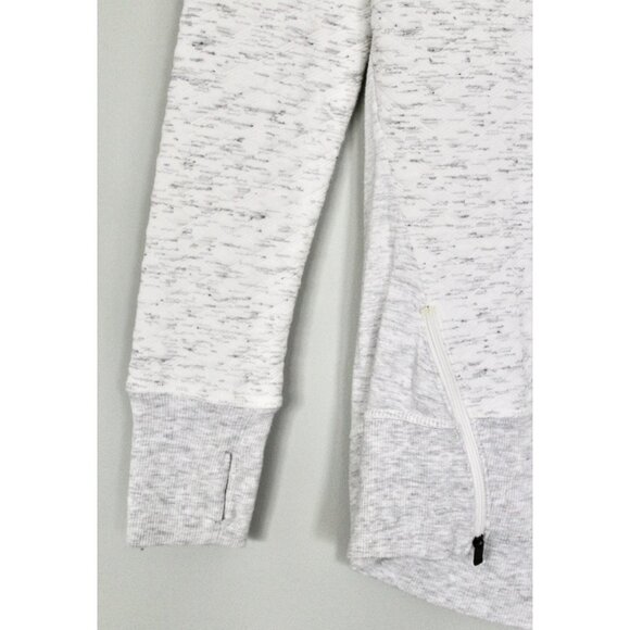 ATHLETA Quilted R&R Sweatshirt Light Gray Zipper Detail Pullover, Size XXS - Picture 5 of 10
